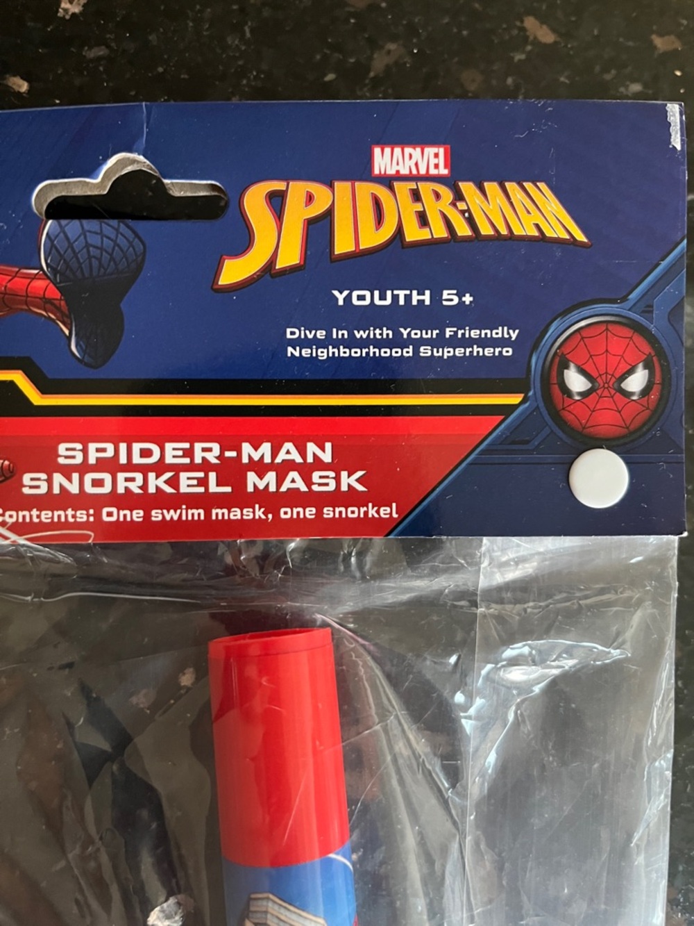 🇺🇸Marvel Spider-Man Kids Snorkel an Mask Set in Red and Blue - Picture 3 of 7